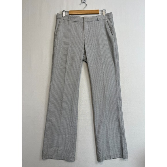 Banana Republic Pants - Banana Republic Logan Dress Pants 10 Mid Rise 32 x 33 Black White Check Career